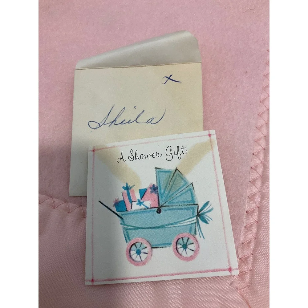 New Vintage Baby Chatham Crib Blanket Pink MCM 1956 Gift 36x50